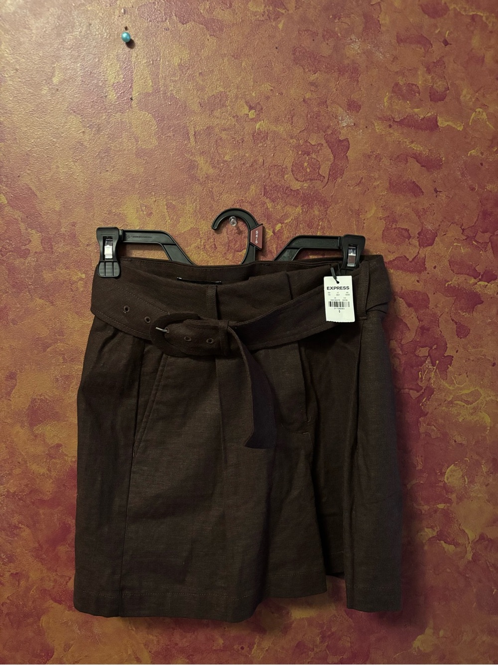 Express Women’s Dark Brown Belted Shorts